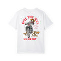 Ride The High Country Shirt, Cowgirl Tee, Cowboy Tee Shirt, Western, Country, Boho, El Ray Art, Unisex Garment Dyed T...