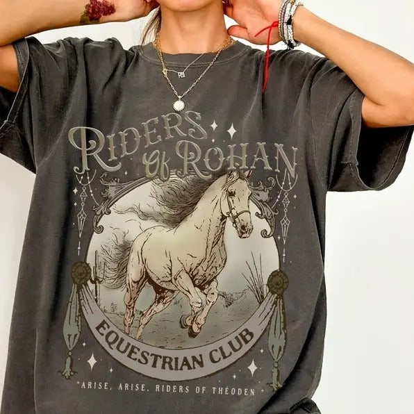 Riders Of Rohan Equestrian Club TShirt, Fantasy Merch, Book Lover Gift, Bookish Shirt, Geek Gift Tshirt Sweatshirt Hoodie