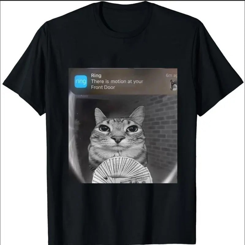 Ring Cat with Motion Meme - Funny Parody Tees Ca Shirt Meme Shirt, shirt trend 2025 Hoodie, Sweatshirt | GrindPrints.com
