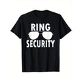 Ring Security Wedding Party T-Shirt, Cotton Crew Neck Casual Tee, Regular Fit Knit Fabric Top with Slight Stretch, with...