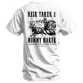 Risk Taker & Mommy Maker Funny Shirt . Cotton Menswear Top T-Shirts, Hoodie, Sweatshirt