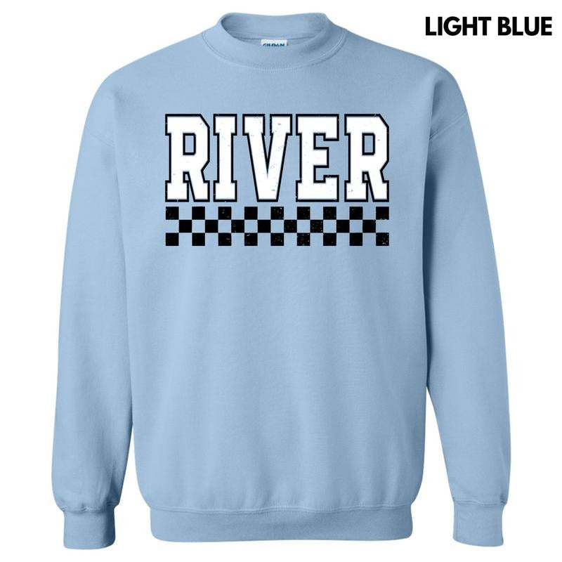 River Varsity Checkered Sweatshirt 'NLB' T-Shirts, Hoodie | GrindPrints.com