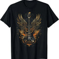 Rock & Roll Guitar Wings Cotton Short Sleeve Size S 5XL T-Shirts, Hoodie, Sweatshirt