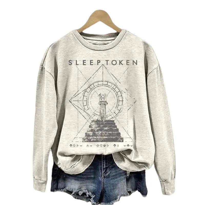 Rock Band Print Cozy Sweatshirt, Hoodie, Sleep Token Merch style 12 Cotton Womenswear T-Shirts | GrindPrints.com