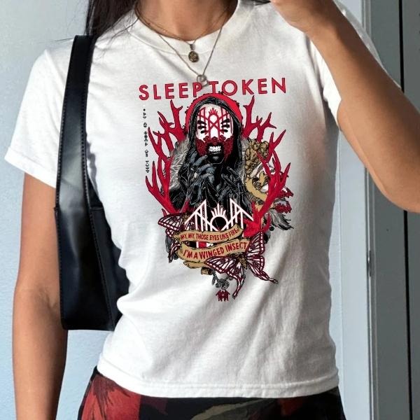 Rock Band Sleep Token Butterfly Rock Band Baby Made Bella Canvas Fabric Band Shirt T-Shirts, Hoodie, Sweatshirt