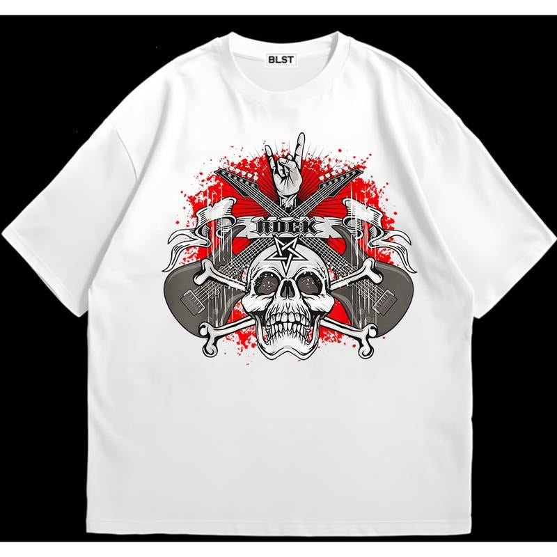 Rock Guitar Skull Band Retro Her Unique Everyday T-Shirts, Hoodie, Sweatshirt