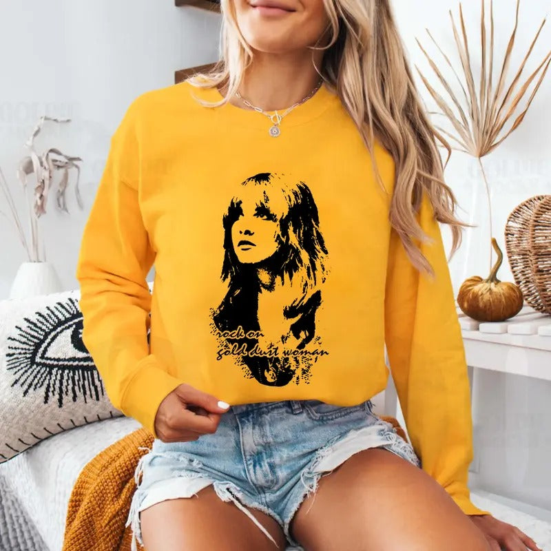 Rock On Gold Shirt Sweatshirt Hoodie, Women Sweatshirt, Gift For Fan | GrindPrints.com