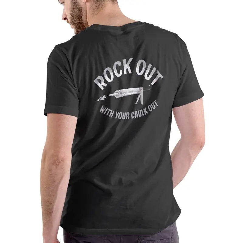 Rock Out Funny T-Shirt Unisex Cotton Casual Relaxed Fit with Graphic Text Design Hoodie, Sweatshirt | GrindPrints.com