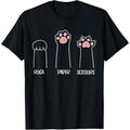 Rock Paper Scissors Hand Game Cute Paw Funny Cat T-Shirt made in usa Hoodie, Sweatshirt | GrindPrints.com