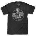 Rock and Roll Hall of Fame Retro Microphone T-Shirt - Charcoal Gray Heather Hoodie, Sweatshirt | GrindPrints.com