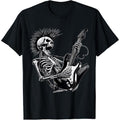 Rock and Roll Skeleton playing Guitar T-Shirt made in usa Hoodie, Sweatshirt | GrindPrints.com