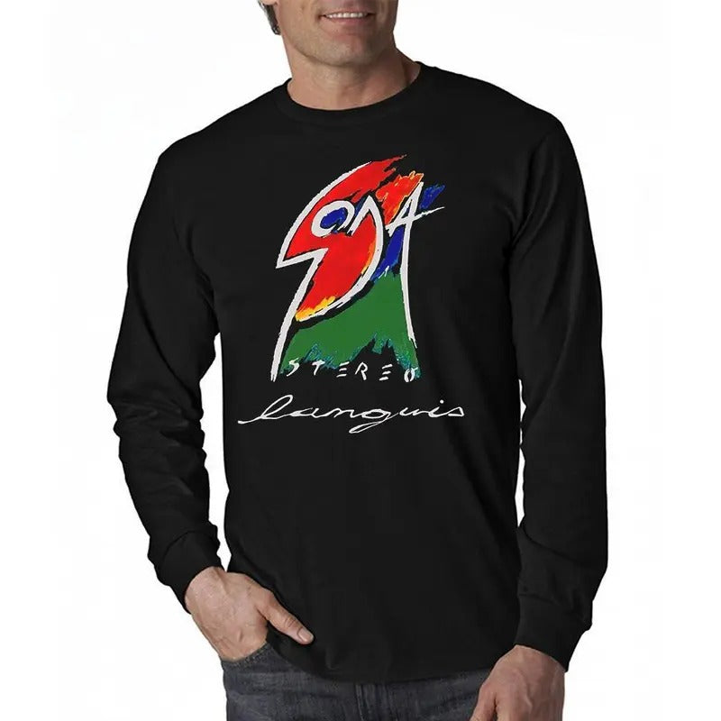 Rock en español: S Stereo Languis Long Sleeve T-Shirt Playera Hoodie, Sweatshirt | GrindPrints.com