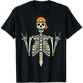 Rocker Skeleton Cap Skater Cool Halloween Punk Rock Men Boys T-Shirt made in usa Hoodie, Sweatshirt | GrindPrints.com