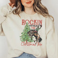 Rockin' Around The Christmas Tree Sweatshirt, Retro Christmas Western Sweatshirt, Cowboy Christmas Sweatshirt, Christmas...