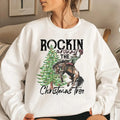 Rocking Around The Christmas Tree Sweatshirt, Retro Christmas Western T-Shirt, cowboy sweatshirt,yee haw howdy christmas,...