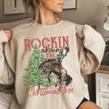 Rocking Around The Christmas Tree Sweatshirt,Retro Christmas Western Shirt,Cowboy Christmas Shirt Hoodie | GrindPrints.com