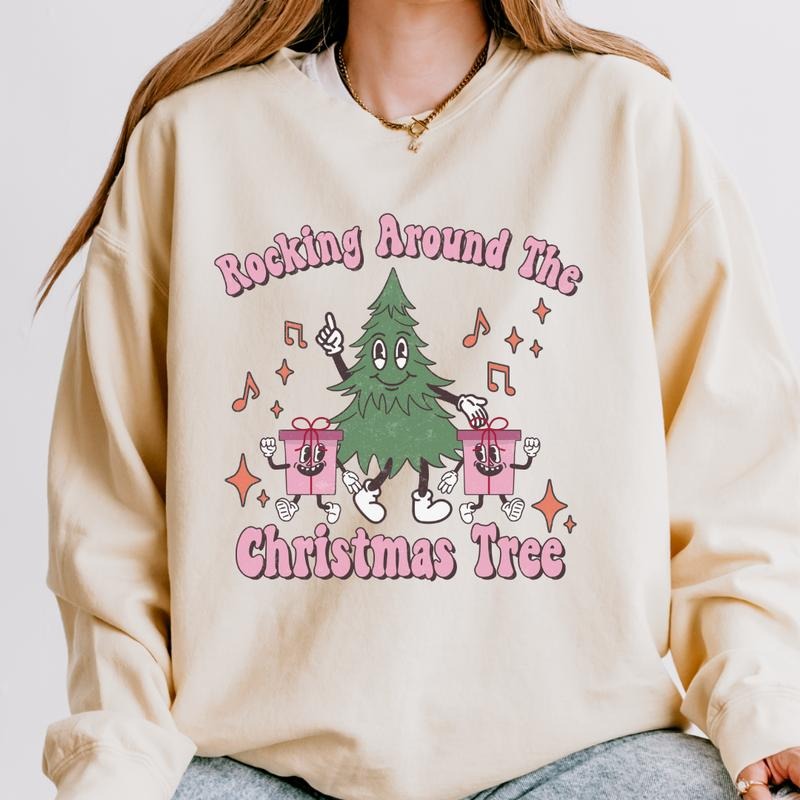 Rocking Around Tree Winter Season Casual Cotton Polyester T-Shirts, Hoodie, Sweatshirt