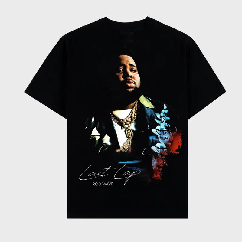 Rod Wave Last Lap Graphic Tour 2024 Rap Tee Shirt Big Face Retro Top Streetwear Hoodie, Sweatshirt | GrindPrints.com