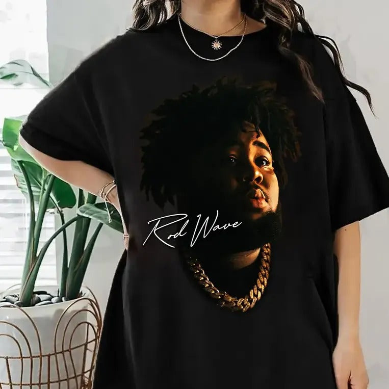 Rod Wave Shirt - Rapper Tee Cotton Fabric Top Womenswear Comfortable Hoodie, Sweatshirt | GrindPrints.com