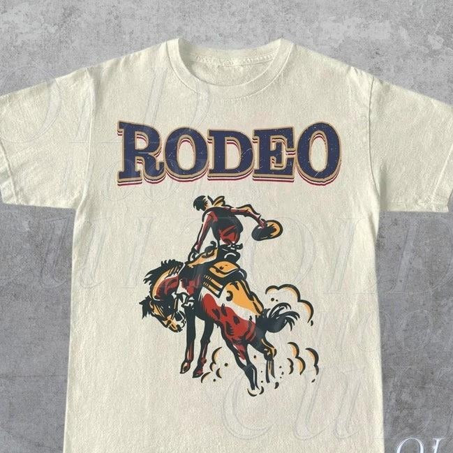 Rodeo 90s Vintage Graphic Cowboy Shirt, Retro 2000s Graphic Western Shirt, Retro Wild Tee, Rodeo Gifts, Adult Unisex...