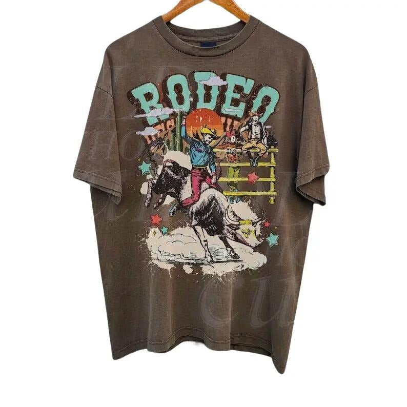 Rodeo Western Cowboy T-Shirt Vintage 90s Graphic Western Shirt Retro Rodeo Menswear Top Hoodie, Sweatshirt | GrindPrints.com