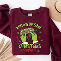 Rolling Up Some Christmas Spirit Christmas Season Sweatshirt, Christmas Shirt, Unisex Classic Cotton T-shirt Sweatshirt...