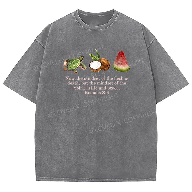Romans 8_6 Unixes Washed T-Shirt, Christian Tshirts, Christian Jesus shirts, Vintage 90s Graphic Tee Gift Cotton Top,...