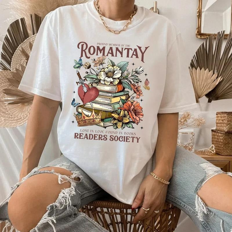 Romantasy Readers Society Shirt, Book Lover Club, Romantasy Reader Gift, Fantasy Romance Book Shirt, Dark Romance, Unisex...