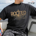 Rooted In Christ T-Shirt Casual Style Crew Neck Short Sleeve T-Shirt Tops Trendy for Unisex, Perfect Gift Hoodie, Sweatshirt
