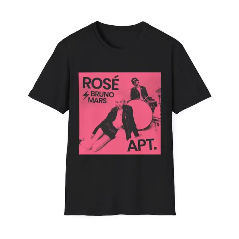 Rosee Mars Black Shirt Pink Rose Cotton T-Shirts, Hoodie, Sweatshirt