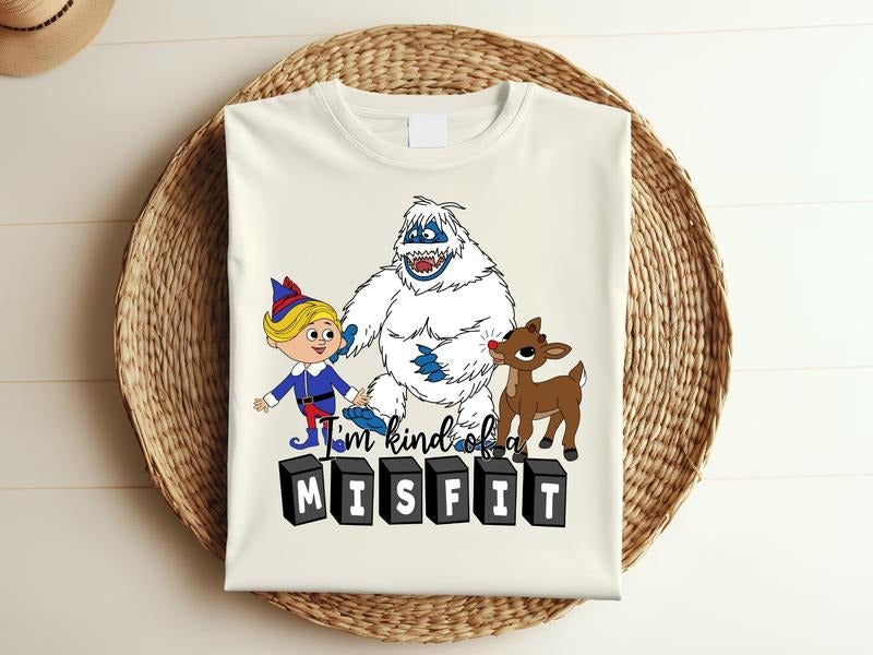 Rudolph Red Nosed Shirt I Am Kind Misfit Rudolph Movie Shirt Family Matching S Family Party 90s Movies Lovers Merry T-Shirts, Hoodie, Sweatshirt
