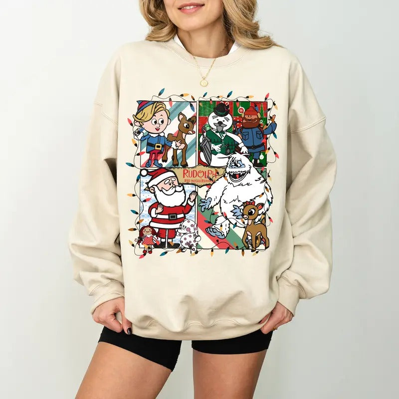 Rudolph The Red Nosed Reindeer Christmas Sweatshirt, Rudolph Xmas Shirt, Rudolph Christmas Shirt, Christmas Family Party...