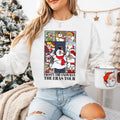Rudolph the Red-nosed Reindeer Christmas Shirt,Christmas Frosty the Snow Man Sweatshirt, Frosty's Snowflake Hoodie,...