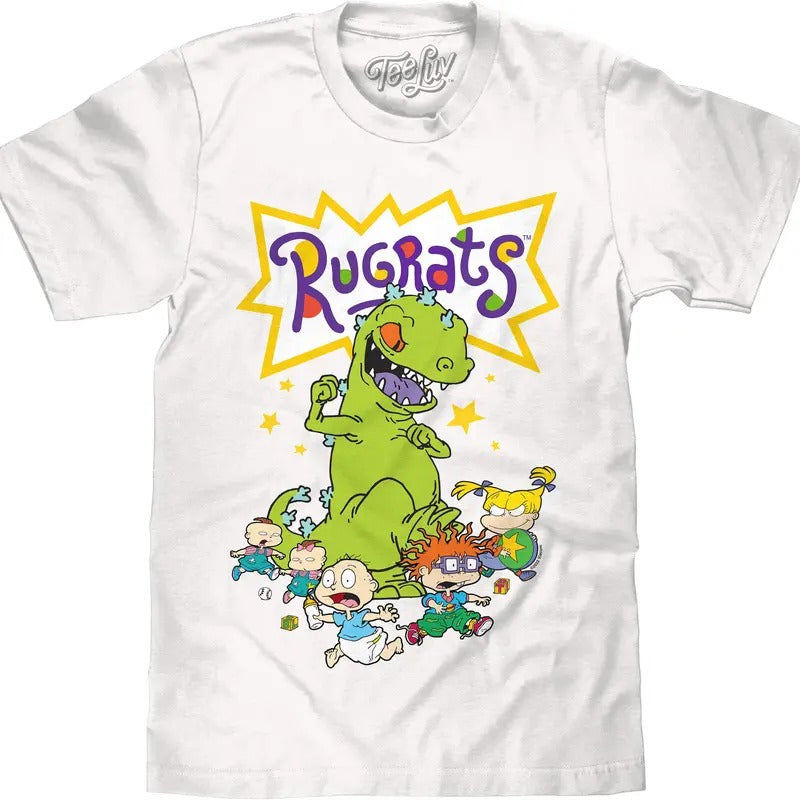 Rugrats Reptar T-Shirt - White Hoodie, Sweatshirt | GrindPrints.com