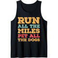 Run All The Miles Pet All The Dogs Funny Marathon Running Tank Top Made in USA T-Shirts, Hoodie, Sweatshirt | GrindPrints.com