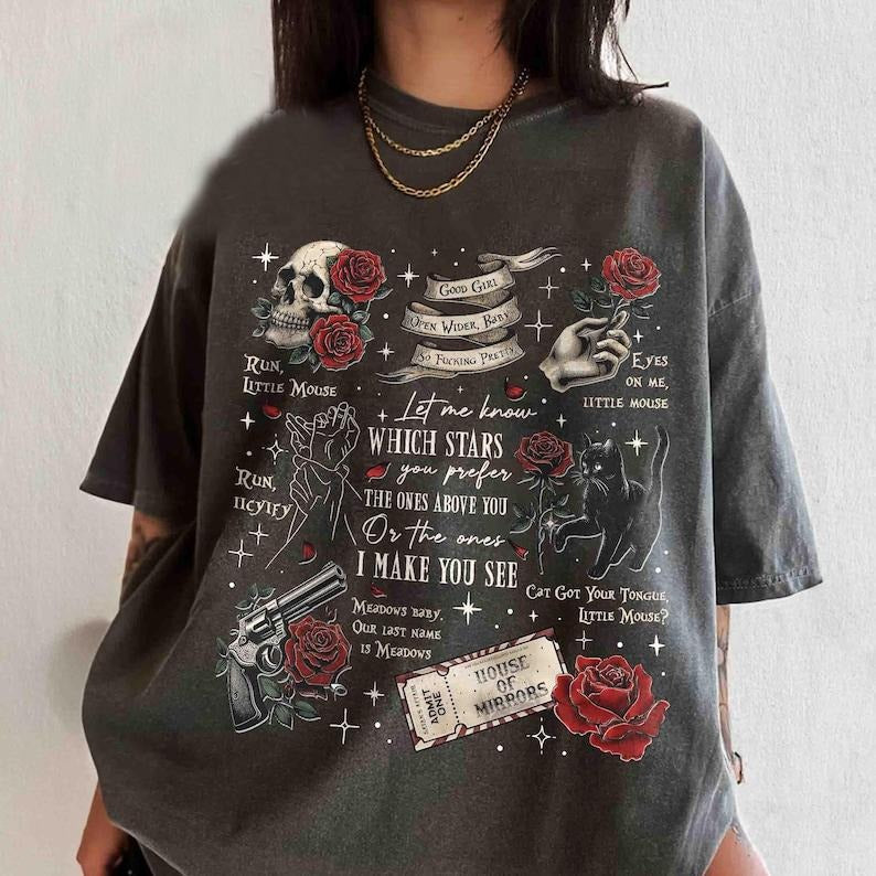 Run Little Mouse  Shirt, Haunting Adeline Shirt, Dark Romance Book Merch, Spicy Book Shirt, Smut Reader Gift, Cat and...