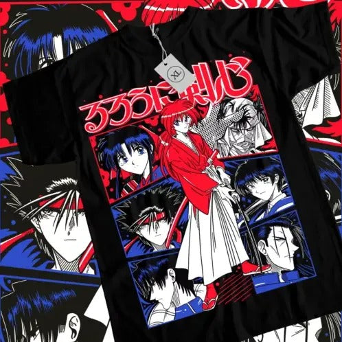 Rurouni Kenshin T-Shirt Samurai X Himura Anime Manga Sagara Yukishiro All Size Hoodie, Sweatshirt | GrindPrints.com