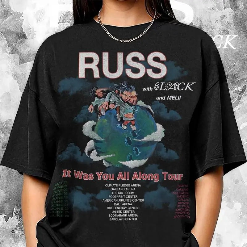 Russ It Was You All Along Tour 2024 Tour Shirt Hoodie, Sweatshirt | GrindPrints.com