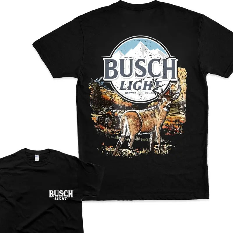 Rustic Busch Light T-shirt Bold Hunting and Nature Casual Womenswear ,Men Top Hoodie, Sweatshirt | GrindPrints.com