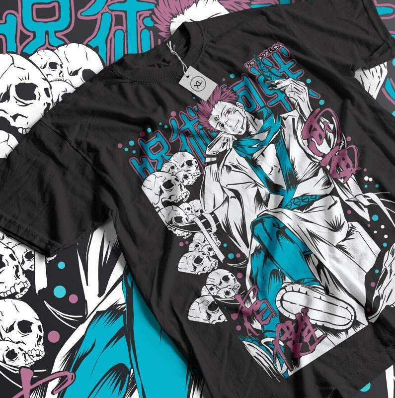 Ryomen Sukuna Jujutsu Kaisen Fushiguro Toji T-Shirt S-4XL Anime Horror Short Sleeve Hoodie, Sweatshirt | GrindPrints.com
