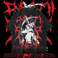 Ryuk Dead Note Heavy Oversized Acid-Washed Unisex Anime T-Shirt Streetwear & Gym Style Cotton Menswear Hoodie, Sweatshirt