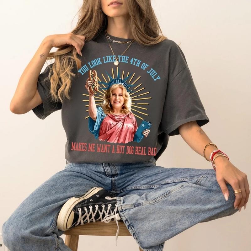 [SALE UP TO 60%] Blonde You Look Like the 4th of July T-Shirt, Sweatshirt, Hot Dog Real Bad Quote, Funny Independence Day...