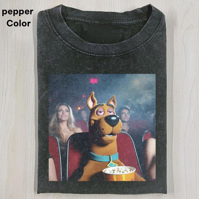 SCOOBY-DOO is high while watching a movie T-SHIRT, SCOOBY-DOO T-SHIRT, Funny Graphic T-shirt, Unisex Movie Shirt Menswear...