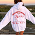 SELF LOVE CLUB ALWAYS OPEN UNISEX OVERSIZED CASUAL COTTON HOODIE Comfort Light Womenswear Long Sleeves T-Shirts, Sweatshirt