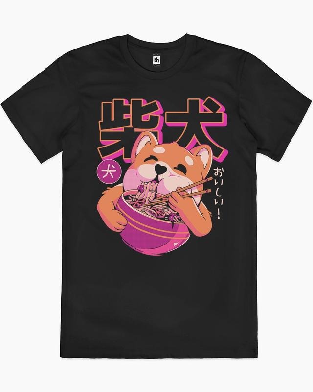 SHIBA NOODLES T-SHIRT, Men Summer Fashion Cotton, Cotton Menswear, S to 3XL Soft Top Hoodie, Sweatshirt | GrindPrints.com