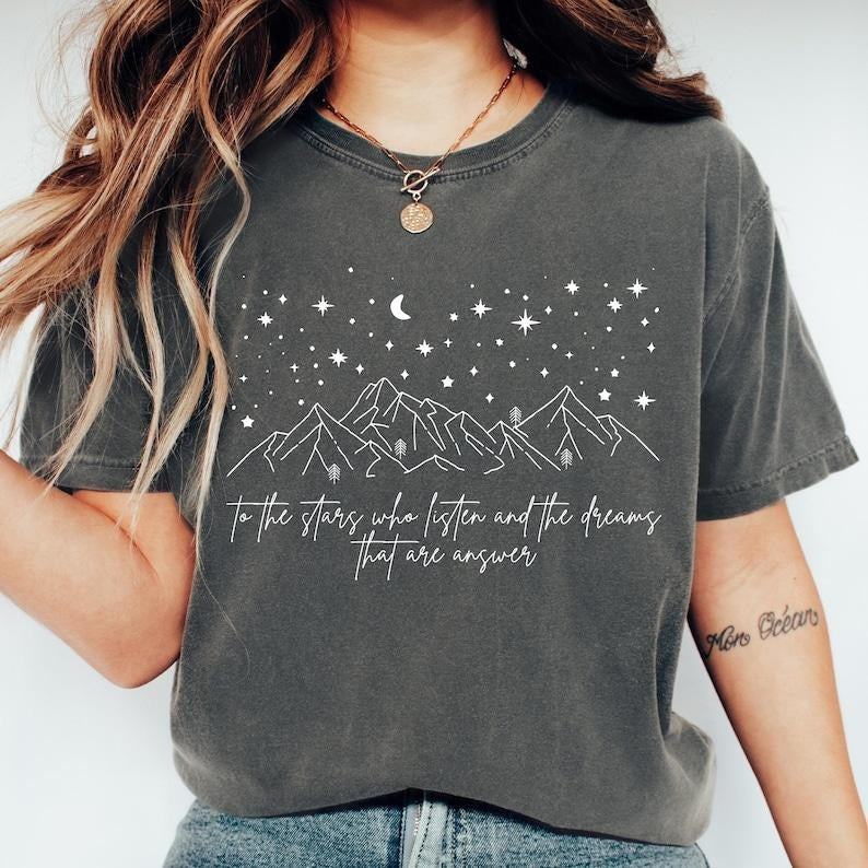 SJM, Velaris shirt, To the stars who listen and the dreams that are answer, A Court of Thorns and Roses, SJM Velaris...