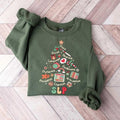 SLP Christmas Tree Sweatshirt, Christmas Tree Sweater, Christmas SLP Shirt, Speech Therapy Shirt, Christmas Speech...