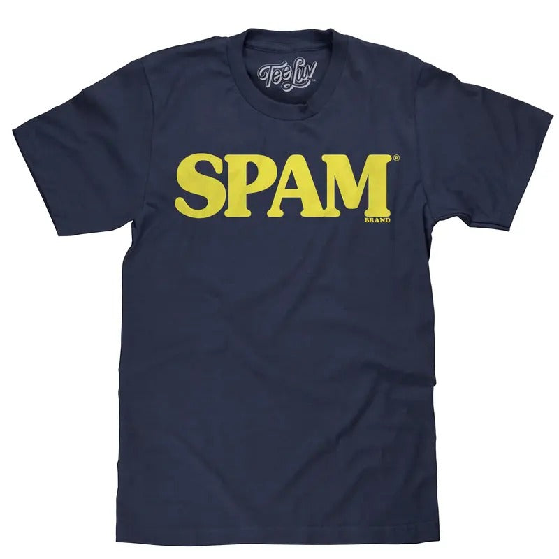 SPAM Logo T-Shirt - Navy Hoodie, Sweatshirt | GrindPrints.com