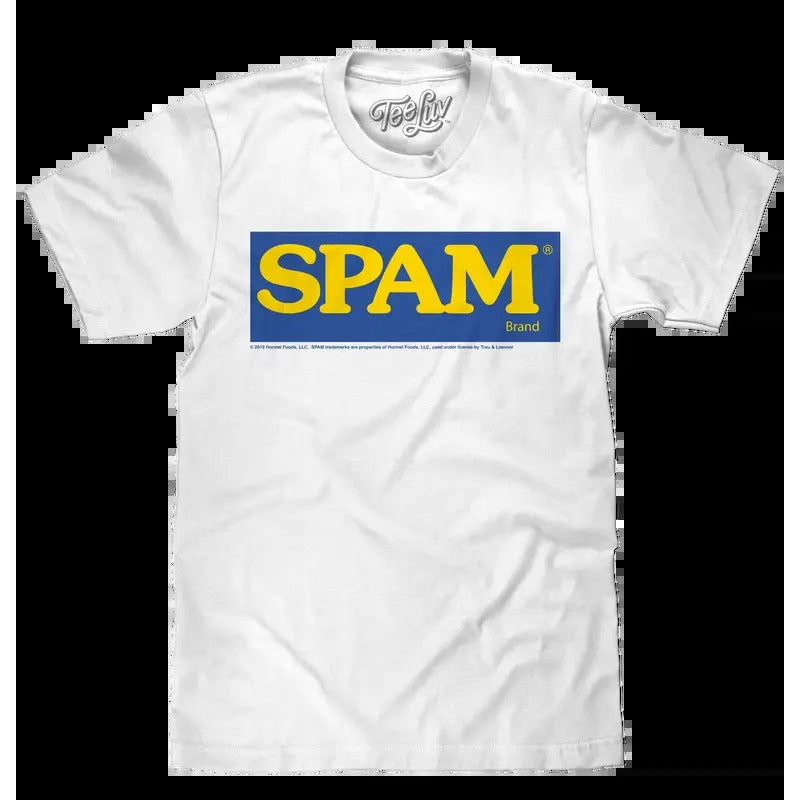 SPAM Logo T-Shirt - White Hoodie, Sweatshirt | GrindPrints.com