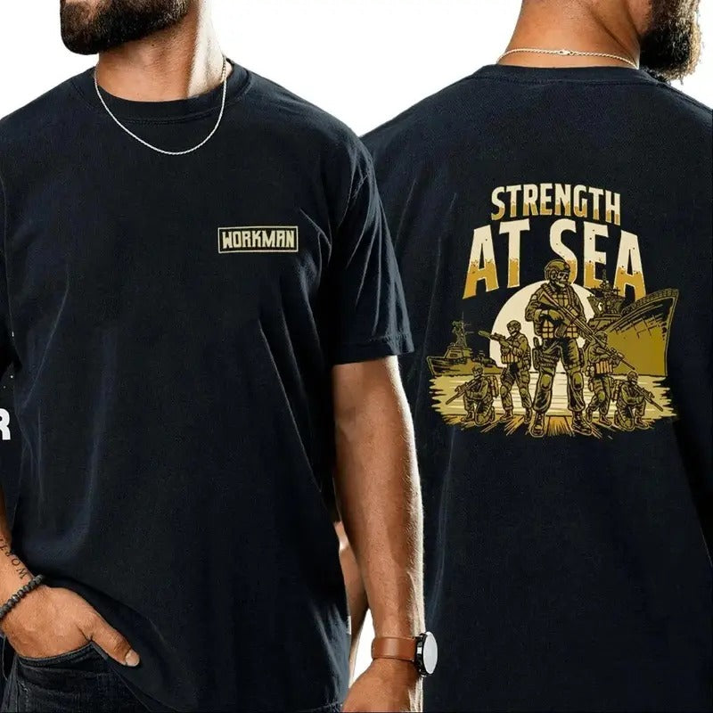 STRENGTH AT SEA t-shirt, Gift for Dad, Gift for Mom, Gift for him, gift for her, birthday gift, Gift for friends, Y2k...